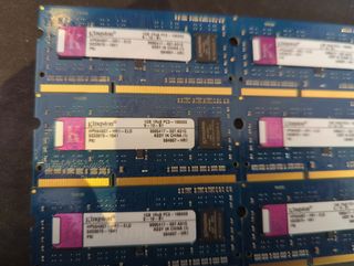 Lote memorias DDR2 SODIMM 1GB Kingston 