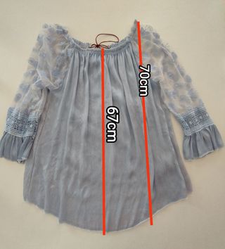 Blusón azul talla única
