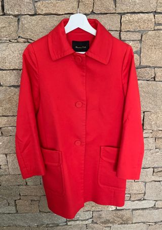 Abrigo rojo Massimo Dutti