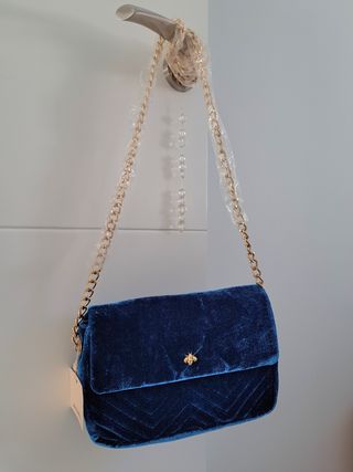 Bolso de ante azul