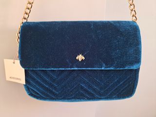 Bolso de ante azul