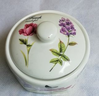 Set da caffè in porcellana decoro botanica fiori