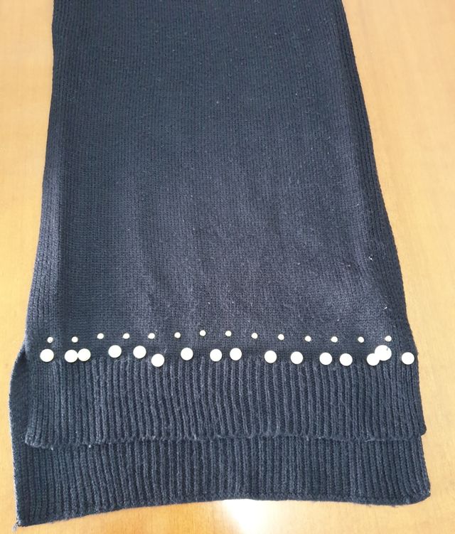 Sciarpa Liu-Jo nera con perline