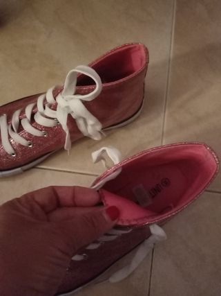 Zapatillas botas deportivas rosas