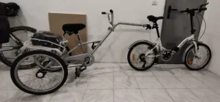 Bicicleta plegable + semitriciclo tándem