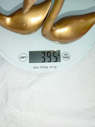 Antiguas figuras esculturas bronce cisnes cisne