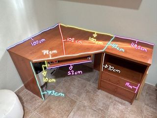 Escritorio Rinconera de madera