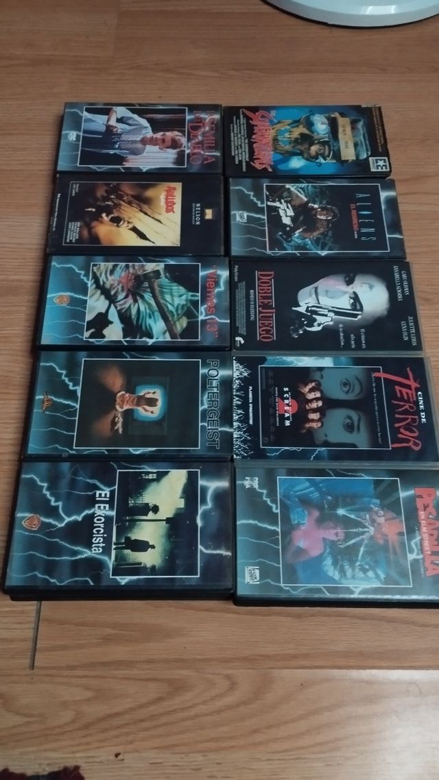 Lote películas terror vhs