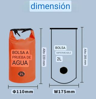 Bolsa de 2 litros impermeable NUEVA