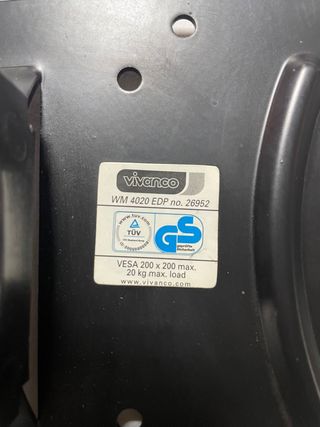 Soporte TV pared de brazo de 10" a 40"