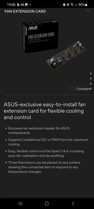 asus fan extension card