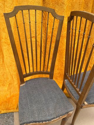 Sillas respaldo alto vintage años 70