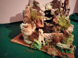 Fuente cascada eléctrica de resina para Belén