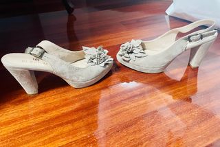 zapatos beige marca Di Donna 37
