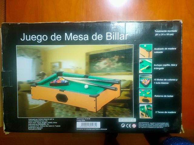 juego mesa billar