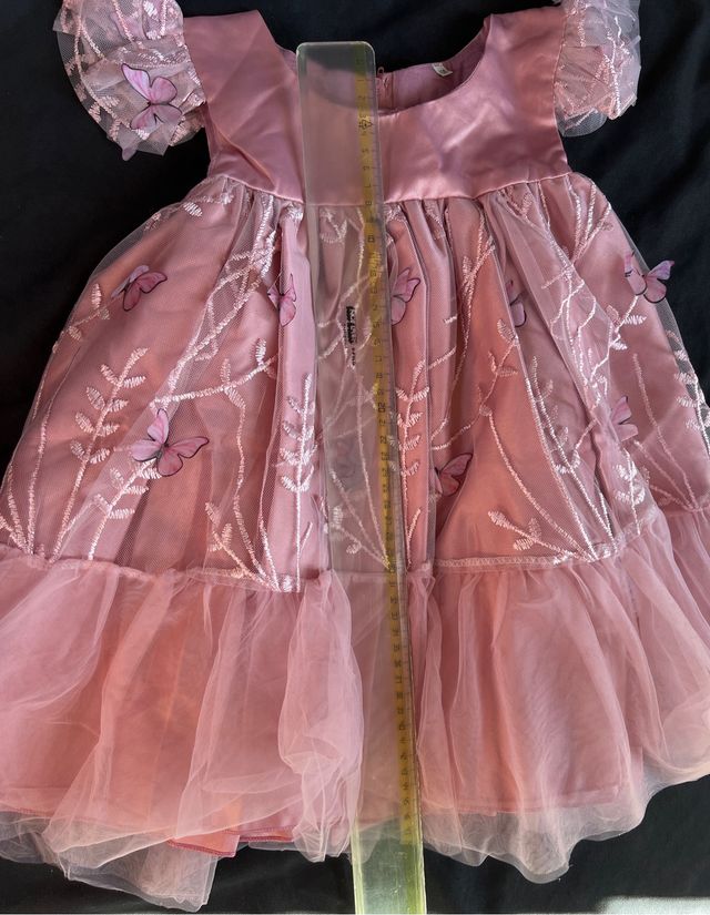 Vestitino rosa bambina 3 anni con farfalle