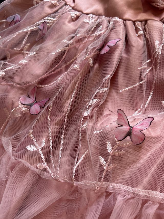 Vestitino rosa bambina 3 anni con farfalle