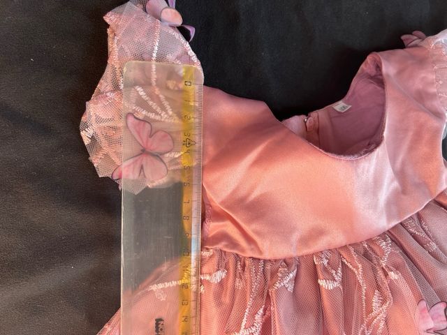 Vestitino rosa bambina 3 anni con farfalle