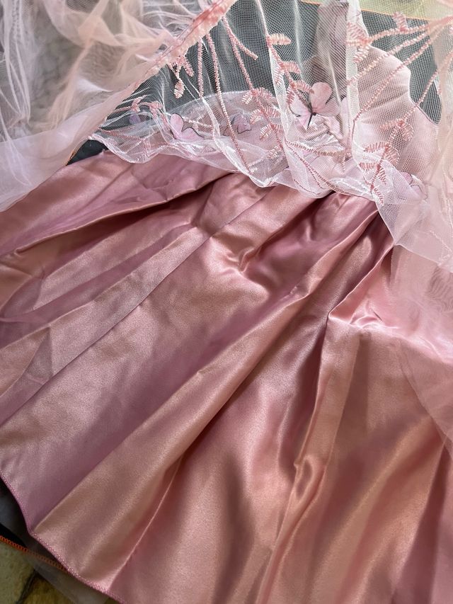 Vestitino rosa bambina 3 anni con farfalle