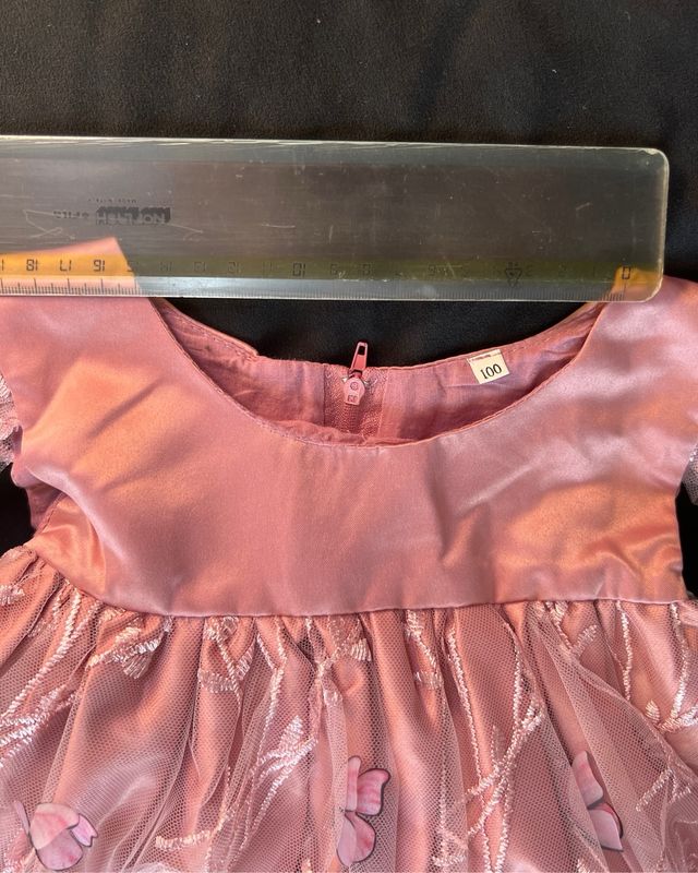 Vestitino rosa bambina 3 anni con farfalle