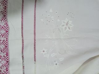 Sábanas de novia lino y bolillos