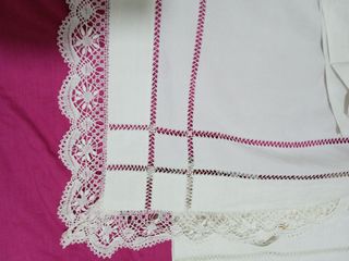 Sábanas de novia lino y bolillos