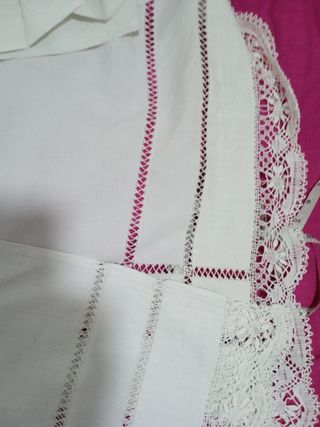 Sábanas de novia lino y bolillos