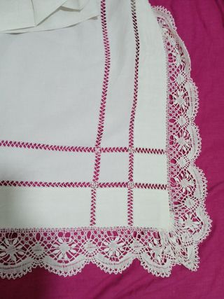 Sábanas de novia lino y bolillos