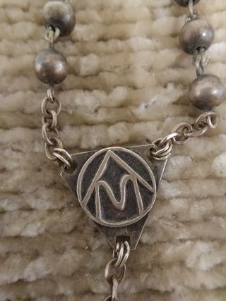 Rosario antiguo Nácar/Plata