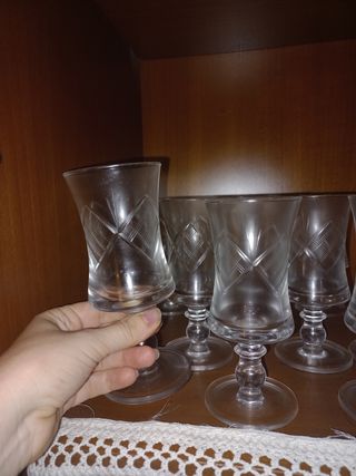 Set 12 bicchieri calici in vetro