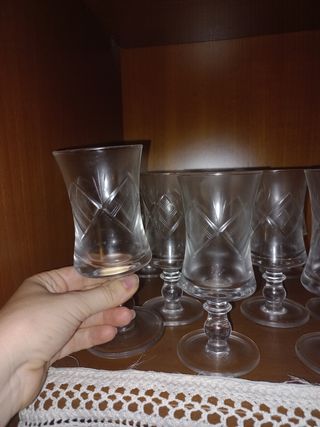 Set 12 bicchieri calici in vetro