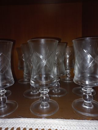 Set 12 bicchieri calici in vetro