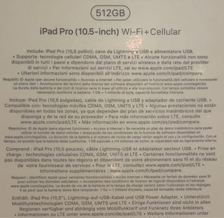 Ipad pro 10.5 Wifi + celular 512 GB