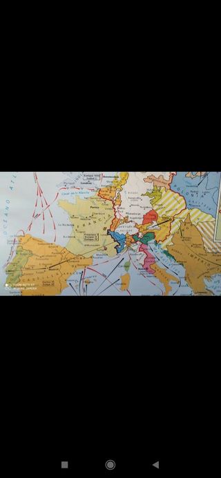 Mapa escolar vintage