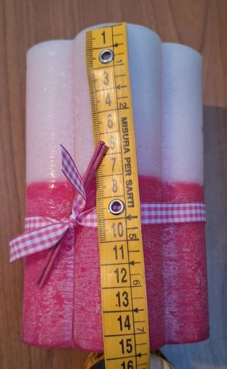 Coppia di candele rosa