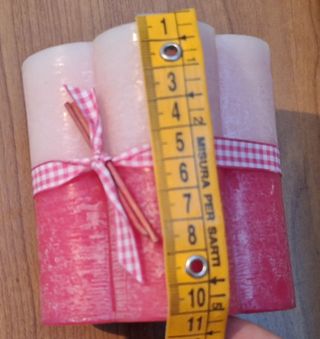 Coppia di candele rosa