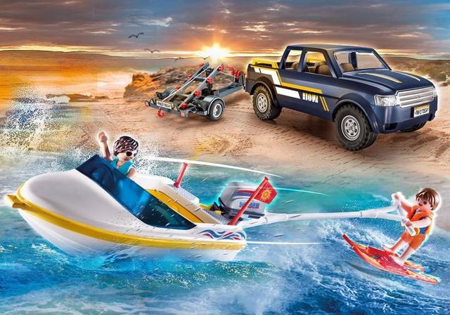 PLAYMOBIL TODOTERRENO CON LANCHA 70534