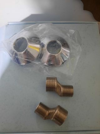 2 eccentrici - raccordo a S 1/2 x 3/4 in ottone