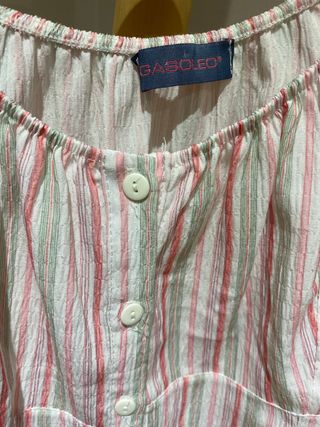 Blusa de lino a rayas de la marca Gasoleo