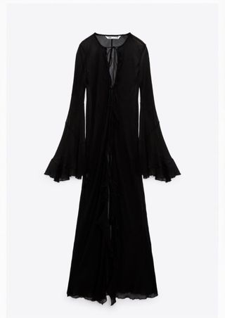 Kimono fluido volantes Zara Talla XS