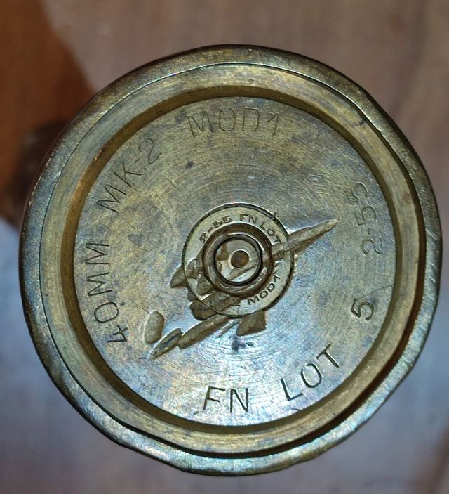 Bossolo 40mm MK2 WWII 1940 artiglieria antiaerea