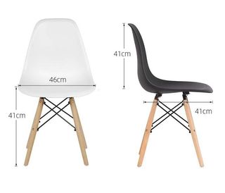 Mesa con cristal y sillas nordicas