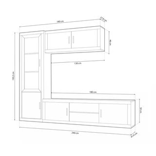 Mueble para salon color roble-blanco 339€