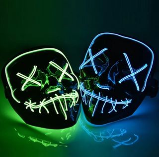 Máscara de Halloween con luces disfraz