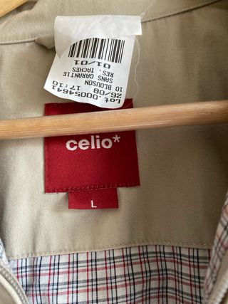 chaqueta Celio con etiqueta y tara