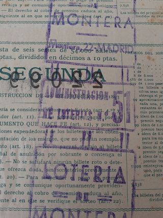 Loteria nacional antigua