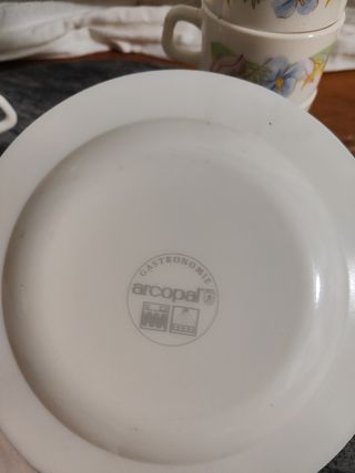 Tazas y platos arcopal