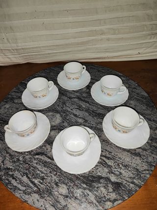 conjunto café vaso y plato