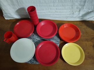 Platos y vasos camping plastico