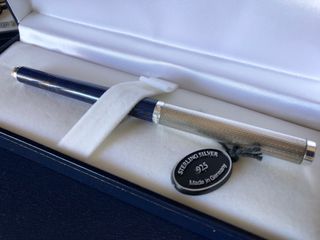 Pluma y bolígrafo de plata 925 Corachan